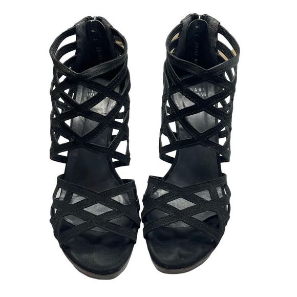 Stuart Weitzman Black Platform Strappy Sandals!! - Picture 1 of 8